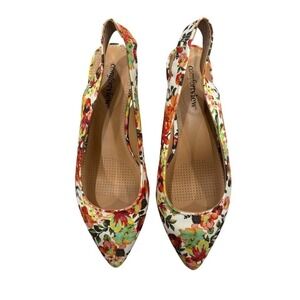 Comfortview Women's Floral Slingback Heel - Size: 8.5 WIDE